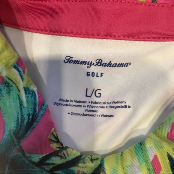 Tommy Bahama Pink and Green Tropical golf skirt/skort and shirt - Picture 2 of 10